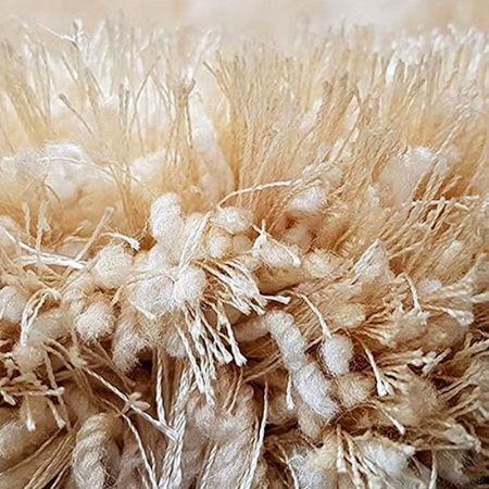 Plush Cream Textured Living Rug